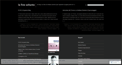 Desktop Screenshot of lafinesoltanto.wordpress.com