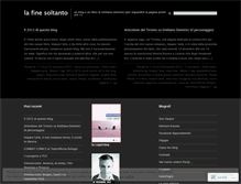 Tablet Screenshot of lafinesoltanto.wordpress.com