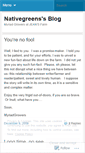 Mobile Screenshot of nativegreens.wordpress.com