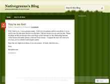 Tablet Screenshot of nativegreens.wordpress.com