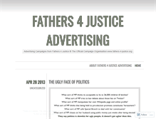 Tablet Screenshot of fathers4justiceadvertising.wordpress.com