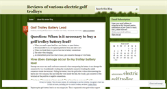 Desktop Screenshot of electricgolftrolleyreviews.wordpress.com