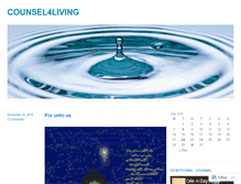 Tablet Screenshot of counselforliving.wordpress.com