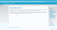 Desktop Screenshot of creditcarddebtreduction4help.wordpress.com