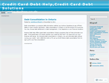 Tablet Screenshot of creditcarddebtreduction4help.wordpress.com