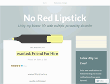 Tablet Screenshot of noredlipstick.wordpress.com