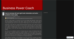 Desktop Screenshot of businesspowercoach.wordpress.com