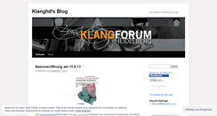 Desktop Screenshot of klanghd.wordpress.com