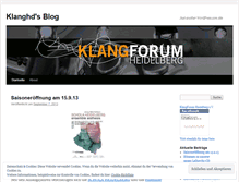 Tablet Screenshot of klanghd.wordpress.com
