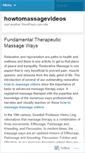 Mobile Screenshot of howtomassagevideos.wordpress.com