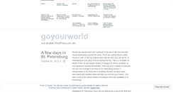 Desktop Screenshot of goyourworld.wordpress.com
