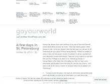 Tablet Screenshot of goyourworld.wordpress.com