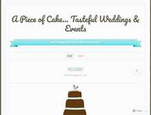 Tablet Screenshot of apieceofcakeweddingsandevents.wordpress.com