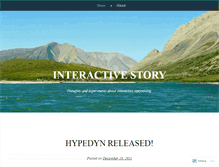 Tablet Screenshot of interactivestory.wordpress.com