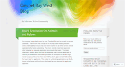 Desktop Screenshot of cowpetbaywest.wordpress.com