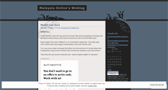 Desktop Screenshot of malaysiaonline.wordpress.com