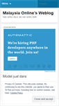 Mobile Screenshot of malaysiaonline.wordpress.com