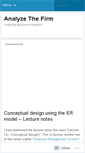 Mobile Screenshot of analyzethefirm.wordpress.com