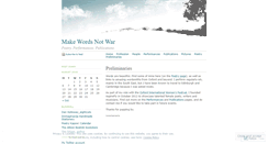 Desktop Screenshot of makewordsnotwar.wordpress.com