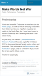 Mobile Screenshot of makewordsnotwar.wordpress.com