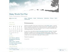 Tablet Screenshot of makewordsnotwar.wordpress.com