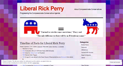 Desktop Screenshot of liberalrickperry.wordpress.com