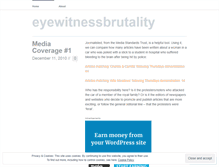 Tablet Screenshot of eyewitnessbrutality.wordpress.com