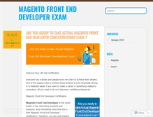 Tablet Screenshot of magentofrontenddeveloper.wordpress.com