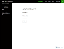 Tablet Screenshot of mattpricecomedian.wordpress.com