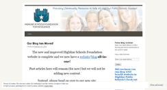 Desktop Screenshot of highlineschoolsfoundation.wordpress.com