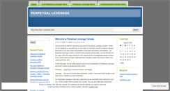 Desktop Screenshot of perpetualleverage.wordpress.com