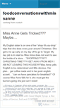 Mobile Screenshot of foodconversationswithmissanne.wordpress.com