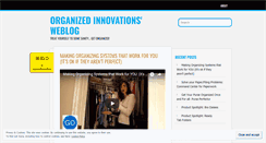 Desktop Screenshot of organizedinnovations.wordpress.com