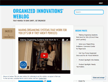 Tablet Screenshot of organizedinnovations.wordpress.com