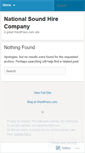 Mobile Screenshot of nationalsoundhirecompany.wordpress.com