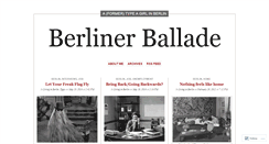 Desktop Screenshot of berlinerballade.wordpress.com