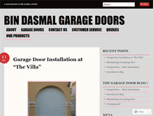 Tablet Screenshot of bindasmalgaragedoors.wordpress.com