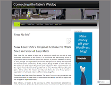 Tablet Screenshot of connectingatthetable.wordpress.com