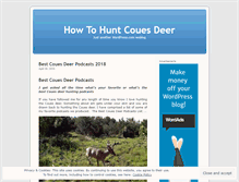 Tablet Screenshot of howtohuntcouesdeer.wordpress.com