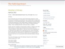 Tablet Screenshot of faithexperience.wordpress.com