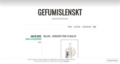 Desktop Screenshot of gefumislenskt.wordpress.com