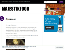 Tablet Screenshot of majestikfood.wordpress.com