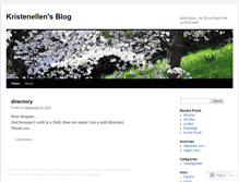 Tablet Screenshot of kristenellen.wordpress.com