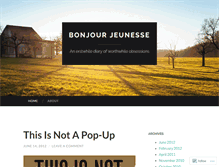 Tablet Screenshot of bonjourjeunesse.wordpress.com