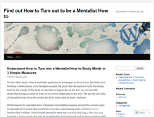 Tablet Screenshot of mentalist76.wordpress.com