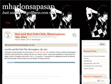 Tablet Screenshot of mharlonsapasap.wordpress.com