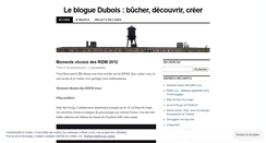 Desktop Screenshot of lebloguedubois.wordpress.com