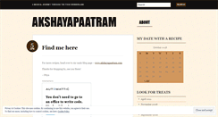 Desktop Screenshot of akshayapaatram.wordpress.com