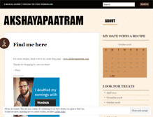 Tablet Screenshot of akshayapaatram.wordpress.com