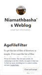 Mobile Screenshot of niamathbasha.wordpress.com